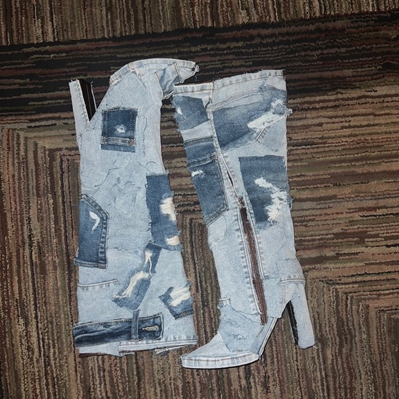 Hand crafted Jean Boots - Picture 1 of 2